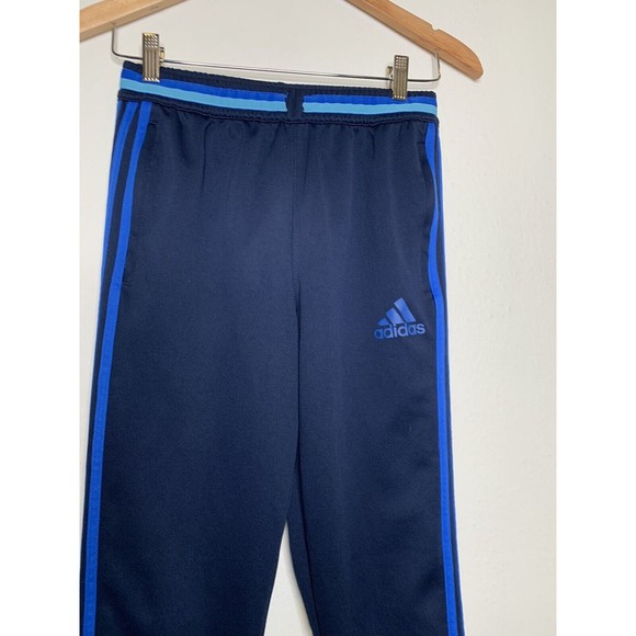 Adidas Climacool Active Pants - Navy with Blue Stripes Youth Size Large - Picture 4 of 12